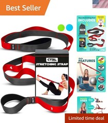 Luxury Non-Elastic Stretching Strap with 10 Loops – Yoga & Exercise Essential