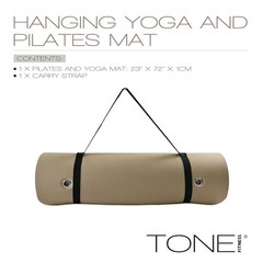 Hanging Yoga Mat, Pilates Mat, Exercise Mat for Home Workouts with Carry