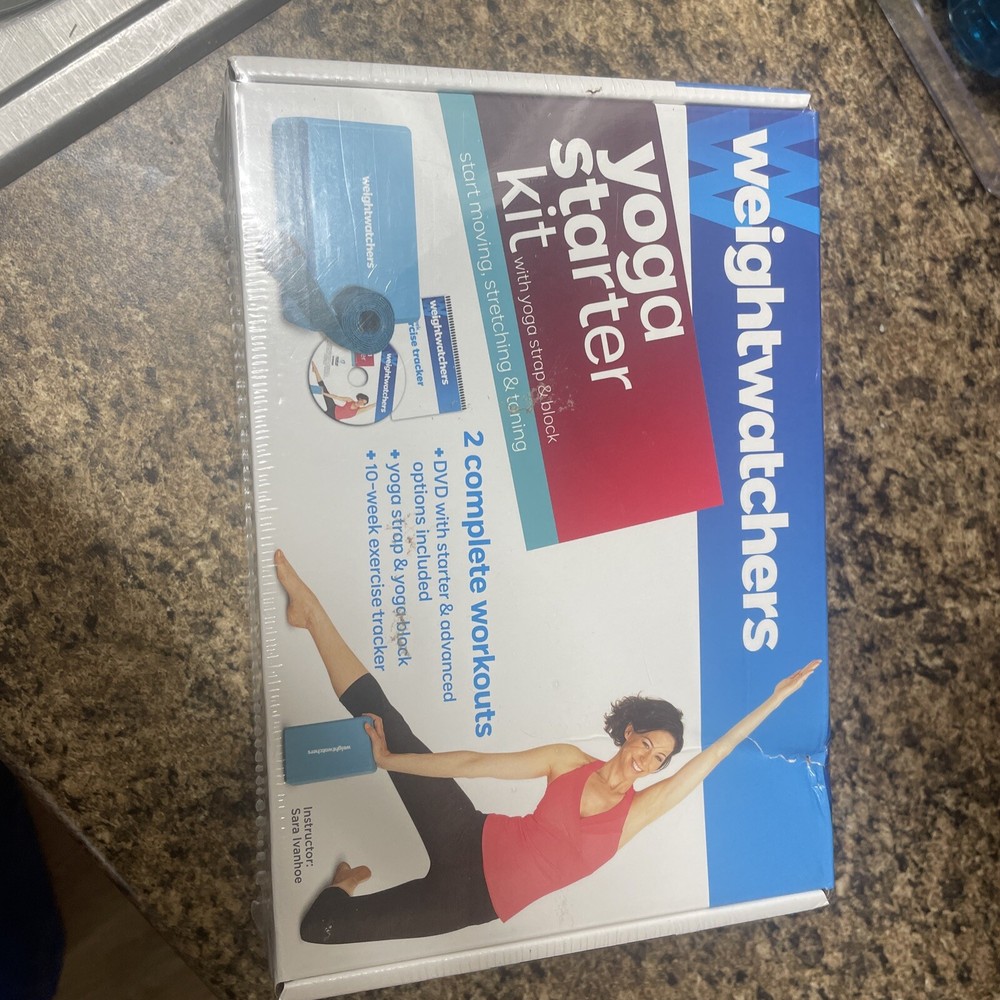 Weight Watchers Yoga Starter Kit 2 Complete Workouts w/ DVD Yoga Strap Block NEW