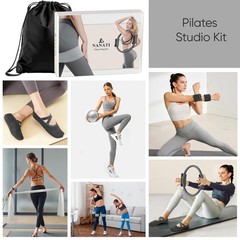 Nanati Pilates Kit 18Pcs Pilates Essentials Kit For Women Home Workouts Pilates