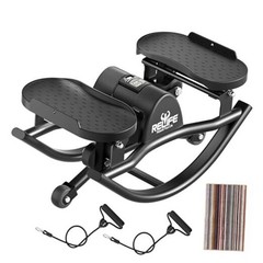 Rock Stepper Side to Side Rocking Fitness Stepper, Low-Impact Balance Black