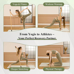 Yoga Stick for Stretching, 5Ft Exercise Stick for Mobility & Flexibility, Bamboo