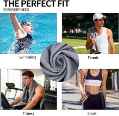 Quick D. Microfiber Gym Towels 16×27 Inch – 5 Pack, Quick Dry, Soft &