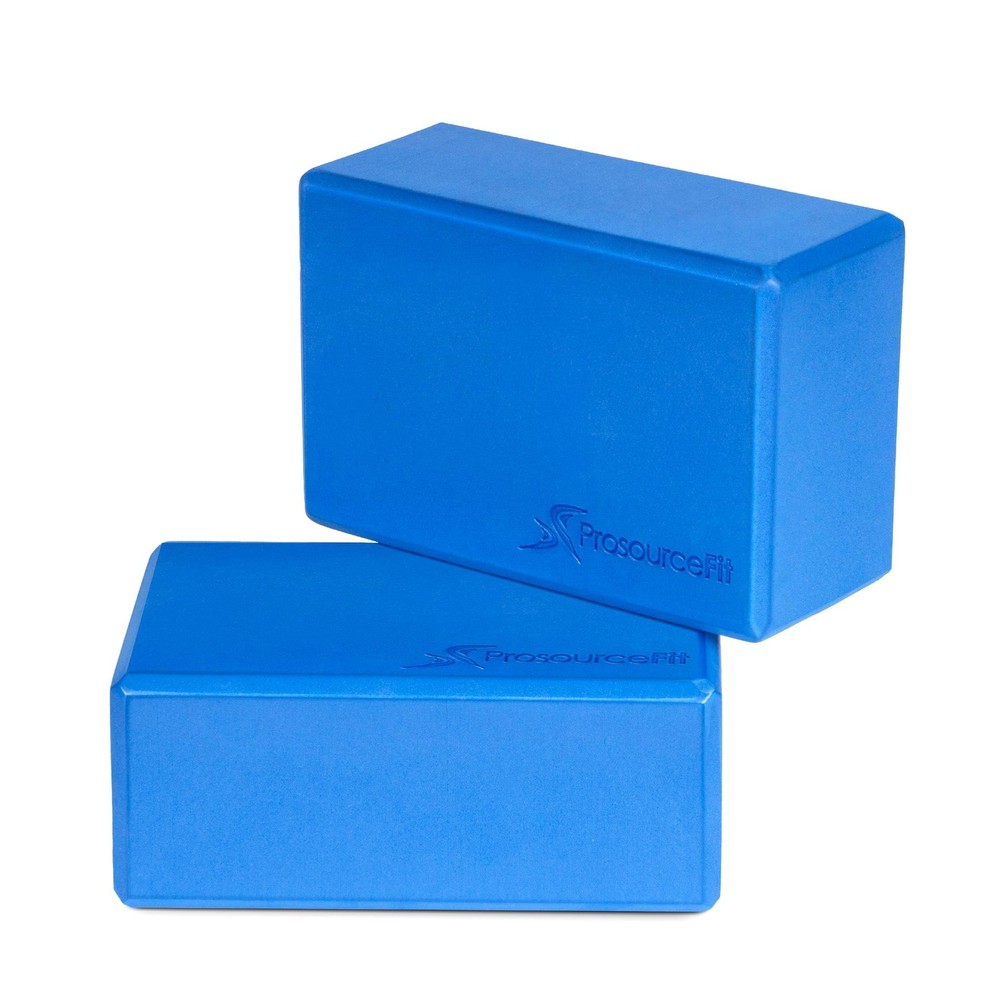 ProsourceFit Foam Yoga Blocks, High Density EVA Large/9 x 6-Inch, Blue