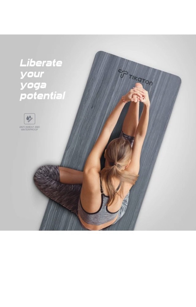 Tikaton Hot Yoga Mat HighDensity Lasting Rebound POE YogaMat Exercise FitnessMat