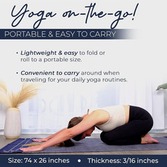 Organic Cotton Yoga Mat – Handmade, Washable, Multi-Color, 74″x26