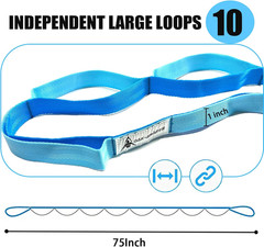 Stretching Strap Yoga Strap with Loops, Stretch Straps for Physical Therapy, Non