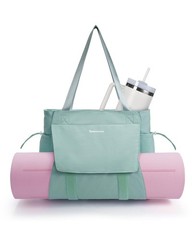 Yoga Mat Bag Tote Gym Women Men Waterproof Wet Pocket HookAndLoop Storage