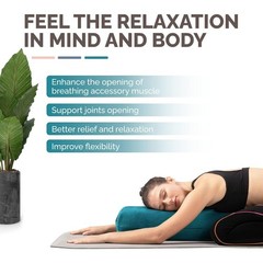 Triple Layer Sponge Yoga Bolster Pillow for Restorative Yoga Meditation