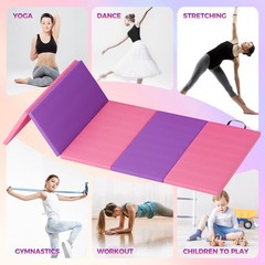 Gymnastics Mat, 6x2ft Exercise Mats Gymnastics Tumbling Mats Portable Home Mats