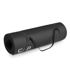 High Density 1/2-Inch Exercise Yoga Mat with Strap | Non-Slip, Multiple Colors