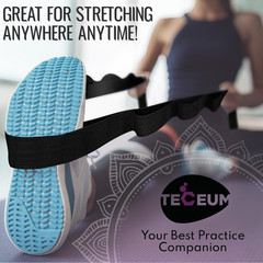 TECEUM Stretching Strap with 10 Loops for Physical Therapy & Rehab | Non-Elastic