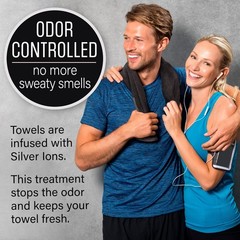 Organic Cotton Gym Towel – Silver Infused, 500 GSM, Soft Absorbent Workout Towel