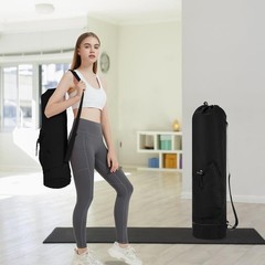 sportsnew Yoga Mat Bag with Water Bottle Pocket and Bottom Wet Pocket, Exercise