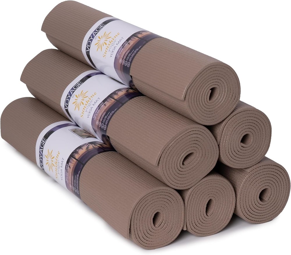 Voyage Yoga Mat 6 Pack 72″ x 24″ Professional Studio & Gym Bulk Yoga Mats 5mm US