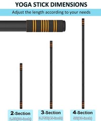 Queension 5ft Adjustable Yoga Stick Made of Sturdy Alloy Steel, Stretching & …