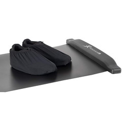 ProsourceFit Slide Board Mat for Exercise 6’ with End Stops, 6 feet, Black