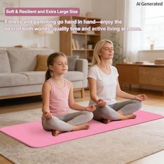 Foldable Yoga Mat with Resistance Band & Sliding Discs, 0.24″ Thick Eco PInk