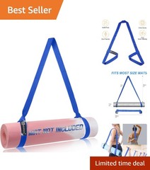 MAT NOT Included] Yoga Mat Sling, Yoga Mat Straps for Carrying, Easy-Cinch Yo…