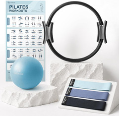 Pilates Ring Set – 14″ Anti-Deformation Magic Circle with Padded Handles, Mini B