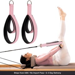 Wonderful Day 2PCS Pilates Straps for Reformer, Comfortable Enhanced Thickness,