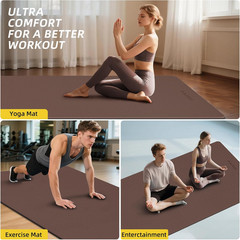 PAIDU Extra Long Wide Yoga Mat 76″X33″X2/5 Inch – Non Slip Thick Exercise Mat fo