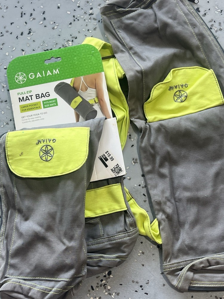 2 Gaiam Yoga Mat Bags – Carrying Straps, Fitness Mat Holder