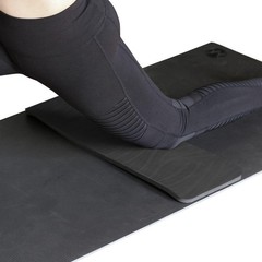 Black Yoga Knee Pad 9mm Thick Natural Rubber Joints Elbows Wrist Comfort