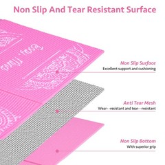 Foldable Yoga Mat for Women, Non Slip Exercise Mat for Home Gym, 5mm Travel Y…