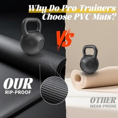 VTORY 7mm Large Workout Mat 7×5 ft – Extra Large Wide Yoga Mat & Pila