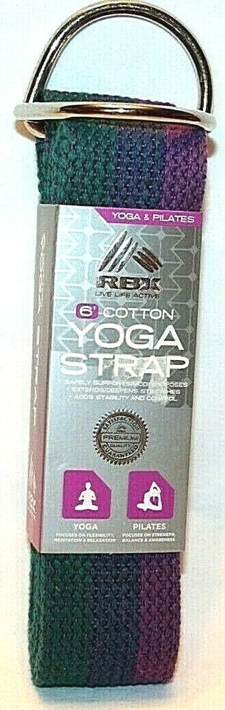 RBX Live Life Active 6′ Cotton Yoga Strap Multi Color