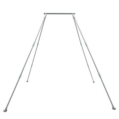 Silvery Aerial Yoga Stand Frame Rig Swing Bar Fit Indoor And Outdoor Portable