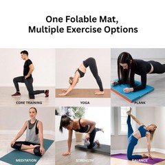 Foldable Yoga Exercise Mat, 6mm/8mm/10mm/12mm Thickness, 72 x 24 Inch – Light…