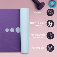 SINT Premium Print Reversible Non Slip Yoga Workouts Mat With Free Tote Bag