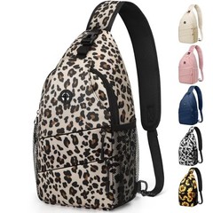 Crossbody Bags for Women Men Trendy Sling Bag Backpack Casual Large Leopard