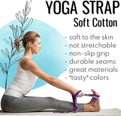 correa de yoga y tapete algodon ajustable estiramiento de pilates ejercicio 1