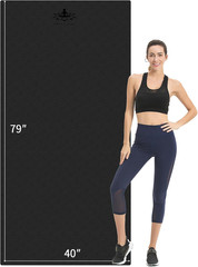 Extra Long TPE Yoga Mat 79″ X 40″ X 1/2″ Thick Non-Slip Exercise Mat for Home Gy