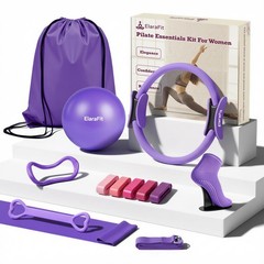13 Piece Pilates Kit for Women, Home Pilates Ring and Ball Set with 5 Resista…