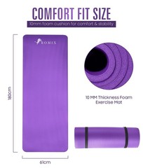 72″x24″ NonSlip Thick 2/5 Inch 10mm Yoga Mat For Men Women Carry Bag Strap