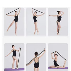 Yoga Pull Strap Belt Girl Elastic Latin Dance Stretching Band Loop Yoga Pilates