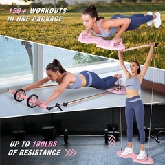 LALAHIGH Push Up Board, Portable Home Workout Equipment for Women -PINK