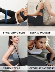 Yoga Mat Double-Sided Non Slip, 72” x 32” x 7mm – Extra Wide & Thick Gray
