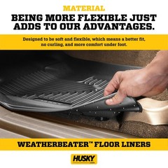 Husky Liners Front Row Black Floor Mats All Weather Durable Precision Fit