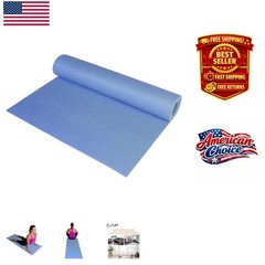 Compact Non-Slip Yoga & Fitness Mat – Lightweight Blue Rubber for Easy Transport