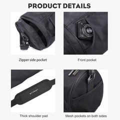 Small Sports Gym Bag Workout Lightweight Duffel Bags for Men and Women Black …
