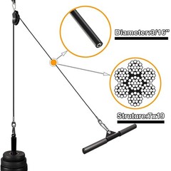 Fitness Pulley Cable,Replacement Cable Machine Accessories for DIY Home Gym, …