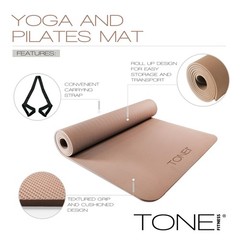 Yoga Mat 1/4″ Thick Non Slip Exercise & Pilates Mat for Home Workouts with Ca…