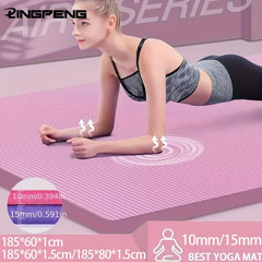 10/15MM Thick NBR Yoga Mats Anti-Slip Sport Fitness Mat Blanket for Exercise Yog