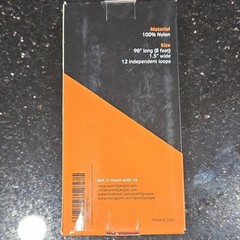 Sport2People Multi-Loop Yoga Strap 96in 12 Loops 1.5in Nylon Black/Orange