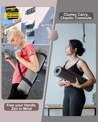 Yoga Mat Carrier, Premium Yoga Strap for Carrying Yoga Mats with Adjustable Velc